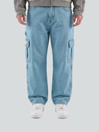 Pantalón con protecciones CE - Cargo Jeans Washed Blue