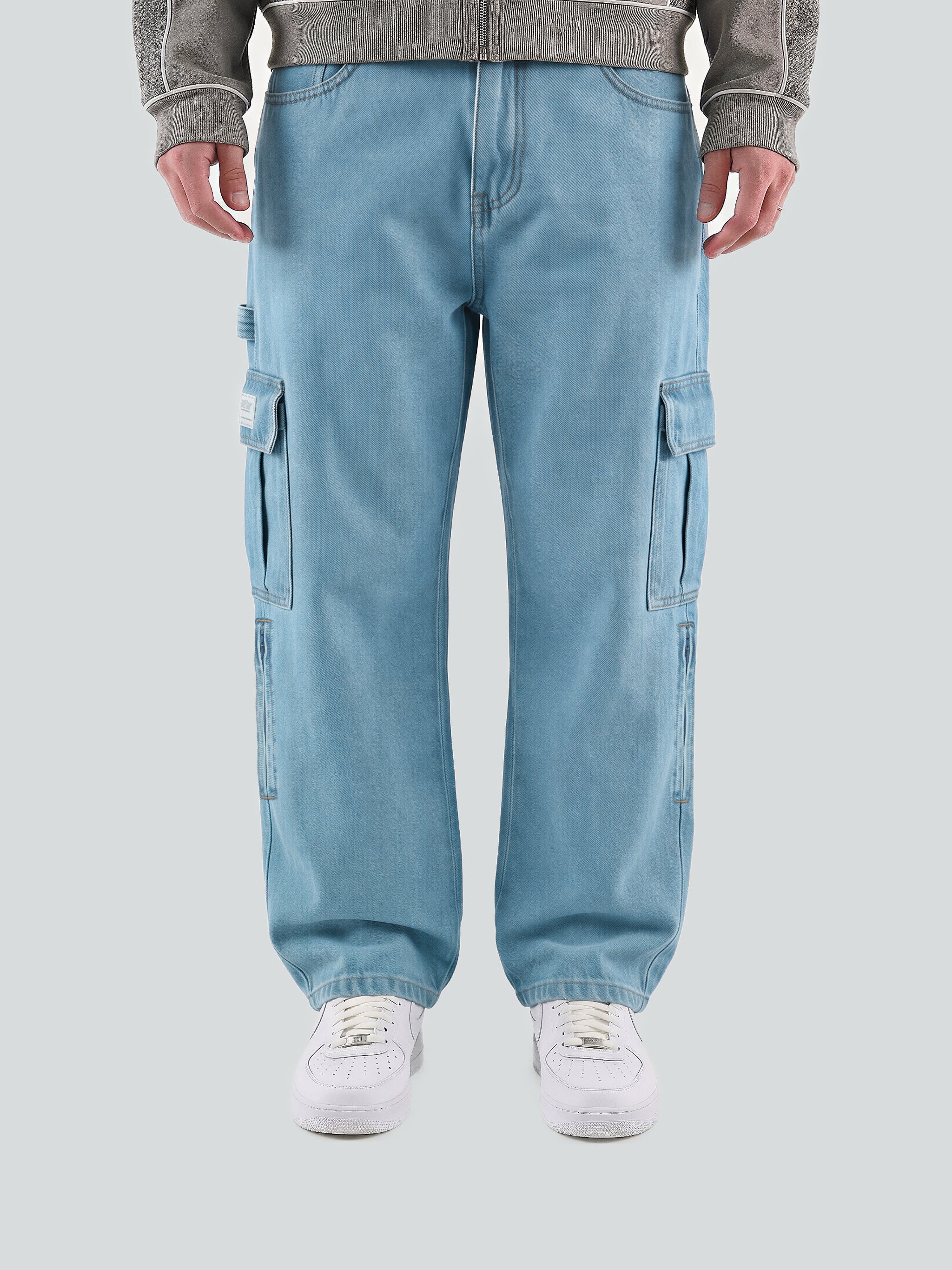 Pantalón con protecciones CE - Cargo Jeans Washed Blue