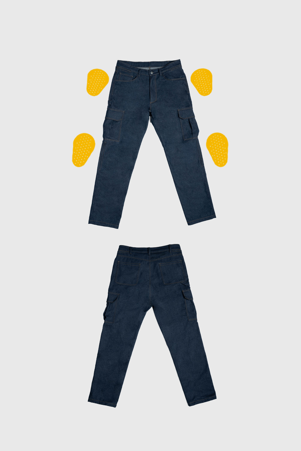 Pantalón con protecciones CE - Cargo Jeans Raw Blue