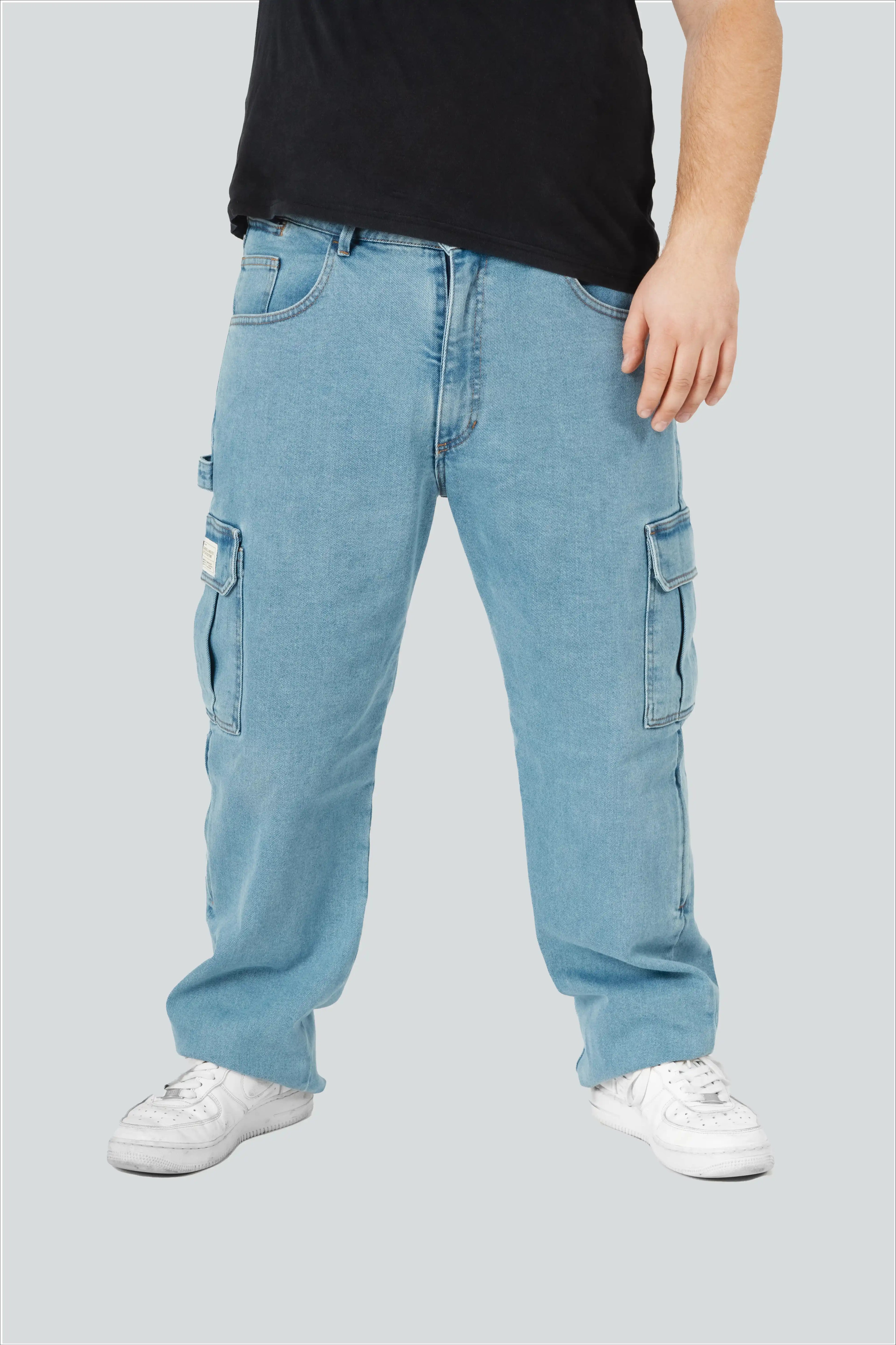 Pantalón con protecciones CE - Cargo Jeans Washed Blue